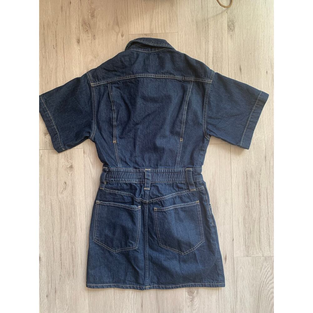 Frame Oversized Denim Mini Dress Size S - Picture 6 of 6